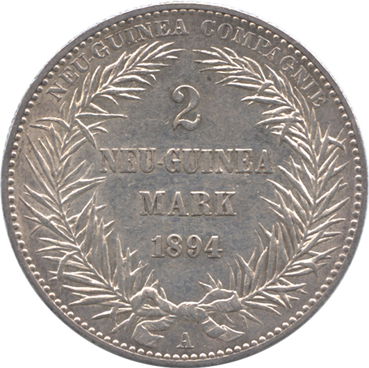 ドイツ領ニューギニア 2マルク銀貨 1894(A) 極楽鳥|ダルマコインショップ ドイツ領ニューギニア 2マルク銀貨 1894(A) 極楽鳥|ダルマコインショップ