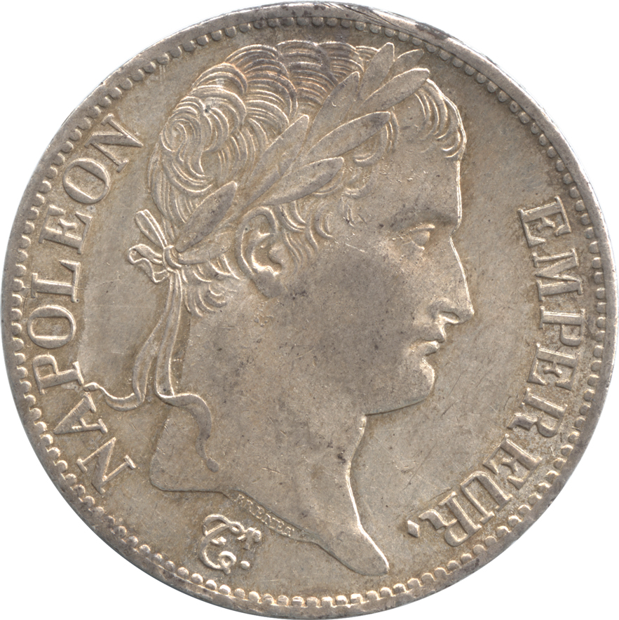 稀少な状態　フランス帝国　ナポレオン１世　１ フラン銀貨　１８１１ Ａ