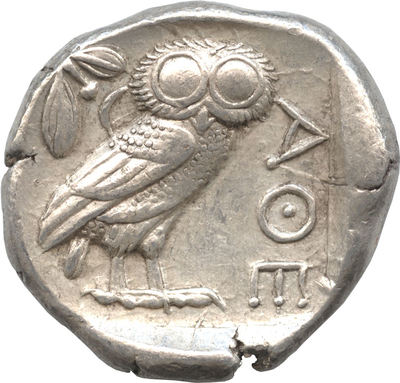 古代ギリシャ アッティカアテネ テトラドラクマ フクロウ 銀貨 NGC