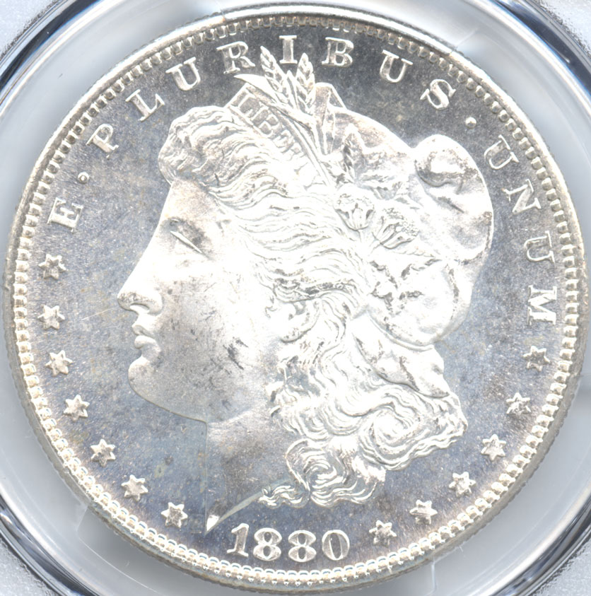 アメリカ 1ドル銀貨 1880(S) モルガンダラー PCGS-MS67 ｜ダルマコイン 