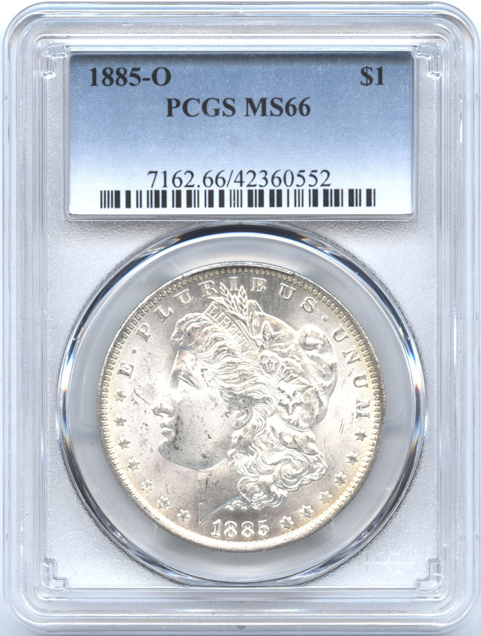 ○アメリカ 1896年 PCGS MS66 モルガンダラー 1ドル銀貨-