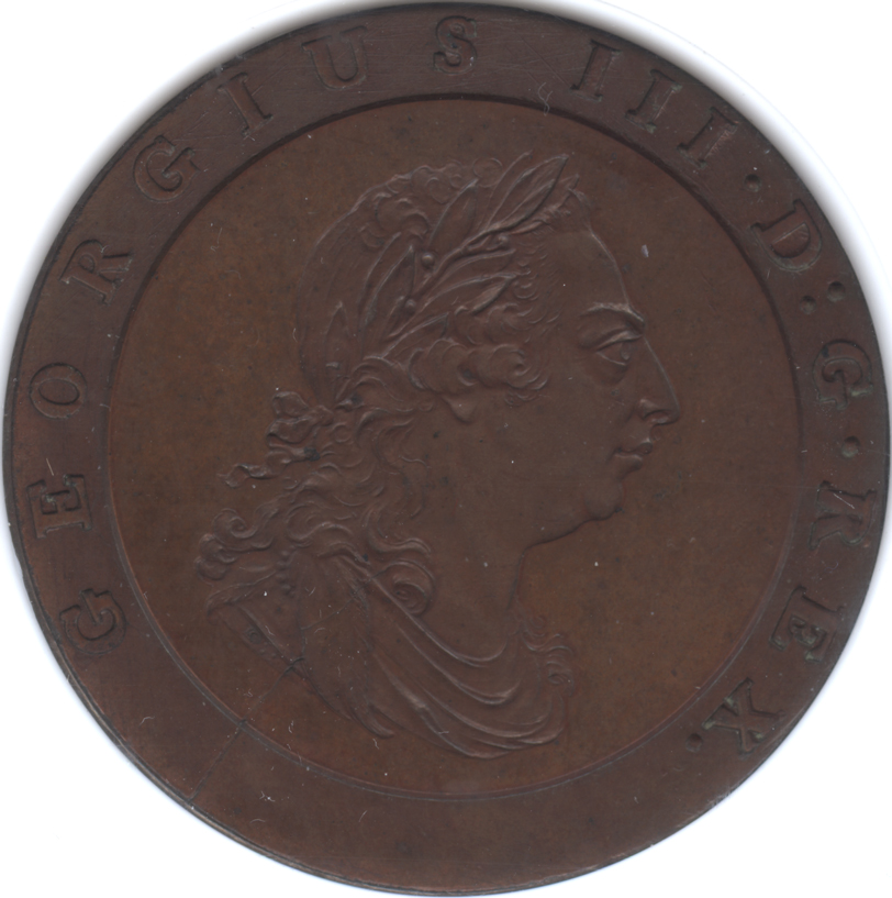 イギリス 2ペンス銅貨  ジョージ  車輪銭 ソーホー