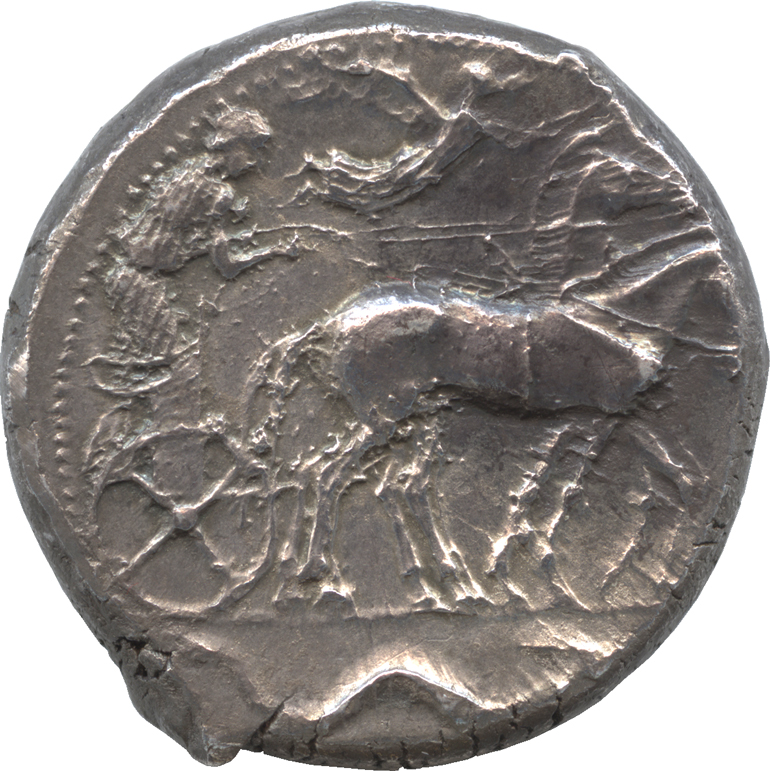 古代ギリシャ シシリー・シラクサ テトラドラクマ銀貨 紀元前450年